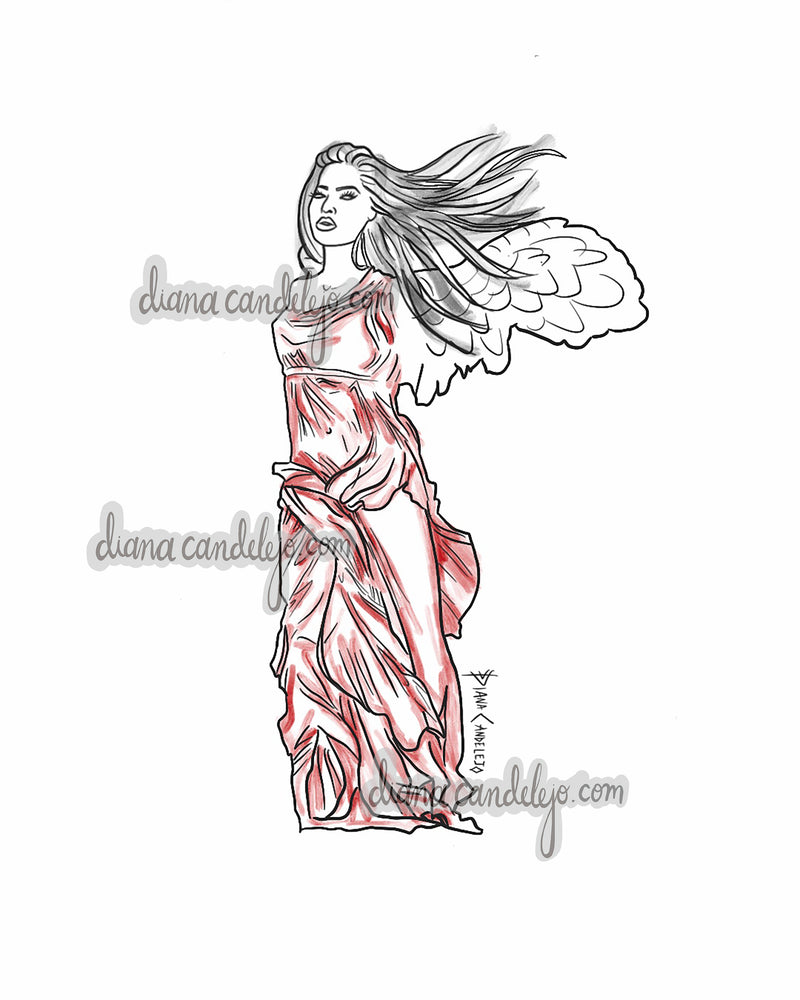 Nike of Samothrace, pero Latina